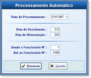 Processamento Normal - Automatico